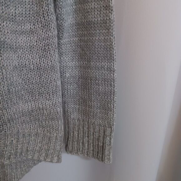 Rewind Owl Face Knit Sweater Sz S Gray -Crew Neck -Soft -Long Sleeve - Picture 6 of 11